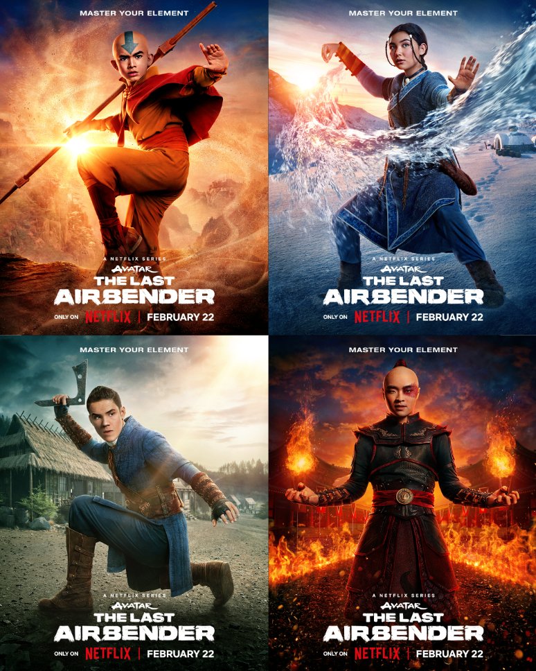 پوسترهای جدیدی از سریال لایو اکشن Avatar: The Last Airbender منتشر شد